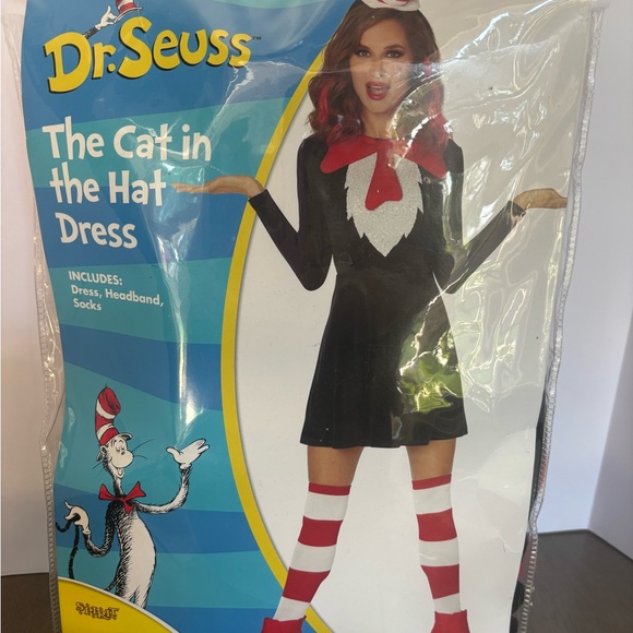 Dr. Seuss Other - Dr. Seuss Cat in the Hat Womens Black Dress Costume Brand New